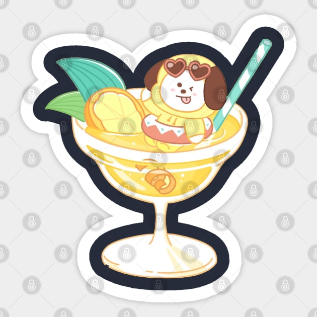 BT21 Chimmy Cocktail Sticker by ZeroKara